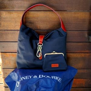 Dooney and Bourke-Logo Lock Nylon Bag and Wallet